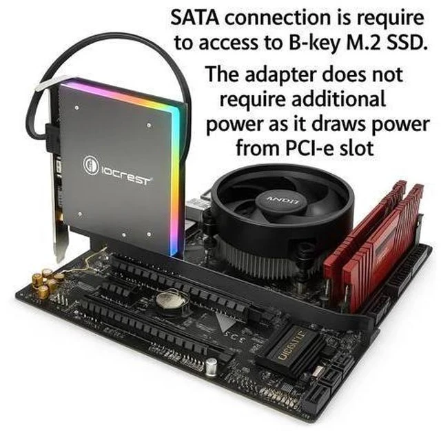 Alt view image 5 of 6 - Clearance Dual M.2 PCIe Adapter Card - 500+ Units Ready to Ship From Shenzhen Warehouse