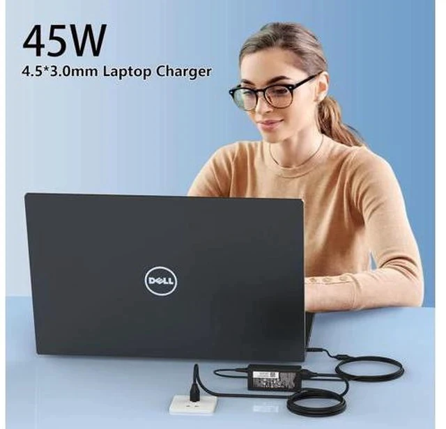 Alt view image 6 of 7 - 45W Round Tip Laptop Charger Fit for Inspiron 13 14 15 3000 5000 7000 Series 15-3552 3555 3558 3565 3567 5551 5552 5555 5558 5559 DA45NM140 LA45NM140 19.5V 2.31A AC Adapter Power Cord