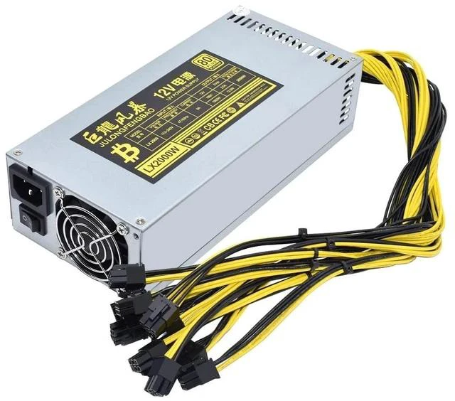 Main image of Antminer Bitmain Power Supply 2000W 2U 110V for S9 or L3+ or Z9 Mini or D3 w/ 10 Connectors ETH BTC LTC Mining PSU