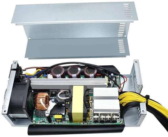 Alt view image 5 of 5 - Antminer Bitmain Power Supply 2000W 2U 110V for S9 or L3+ or Z9 Mini or D3 w/ 10 Connectors ETH BTC LTC Mining PSU