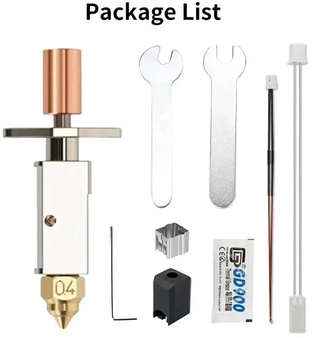 Alt view image 3 of 3 - For Creality K1 K1Max CR-M4 Upgraded Hotend Kit Ceramic Heating Block Kit Up to 550 Extruder Kit Nozzle Placted Copper for K1
