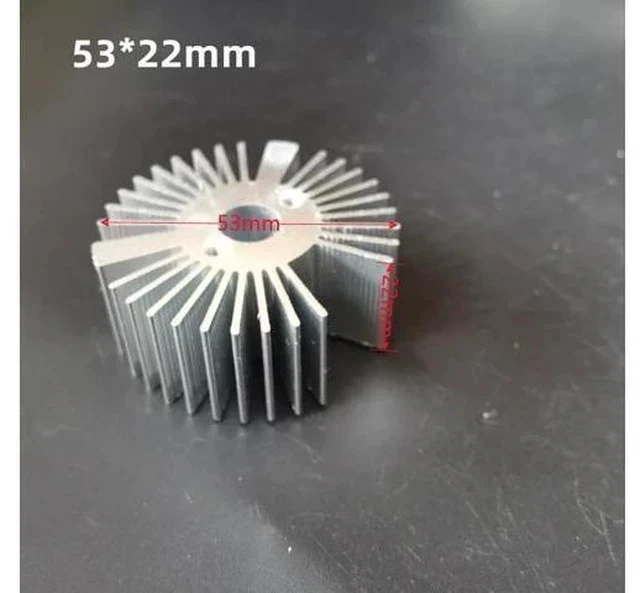 Alt view image 2 of 2 - 53x22mm Aluminium Heat Sink for 20W 30W 50W 100W High Power COB LED Light