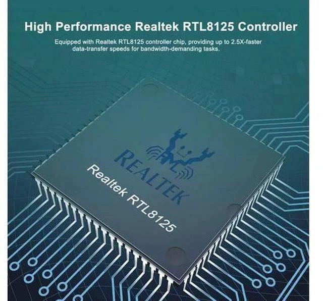 Main image of 2.5GBase-T PCI Express Network Adapter, with Realtek RTL8125 Controller, Single RJ-45 Port, PCIe 2.1 x1, Support Windows Server/Ubuntu/Centos/Debian