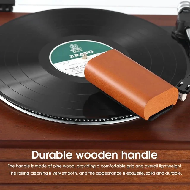 Alt view image 6 of 7 - Vinyl Record Cleaning Brush Ultra-Soft Velvet Anti-Static Turntable Cleaner Kit for LP Maintenance (R11A)