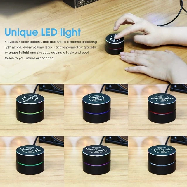 Alt view image 6 of 7 - USB Volume Control Knob with Mute Function, Compatible with Windows, Mac, Android, iOS, Mini Desktop Audio Controller with Breathing Light (DV-01)