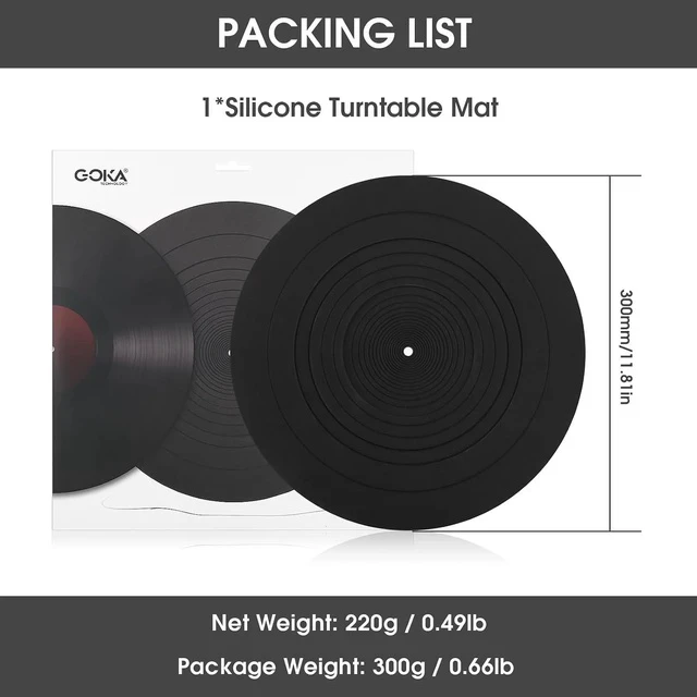 Alt view image 7 of 7 - Turntable Slip Mat Anti Static Silicone/Cork Slipmat for Vinyl Record Player (Silicone Rubber)