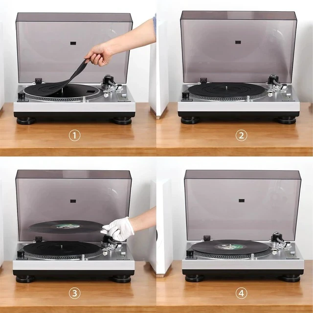 Alt view image 6 of 7 - Turntable Slip Mat Anti Static Silicone/Cork Slipmat for Vinyl Record Player (Silicone Rubber)