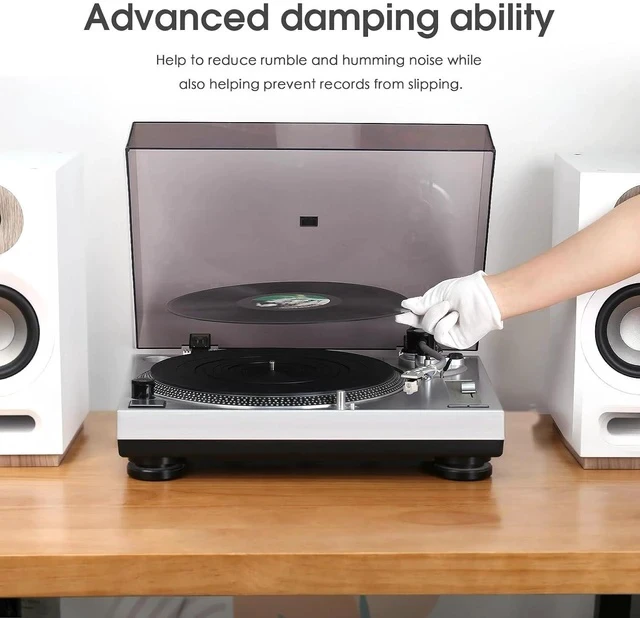 Alt view image 5 of 7 - Turntable Slip Mat Anti Static Silicone/Cork Slipmat for Vinyl Record Player (Silicone Rubber)