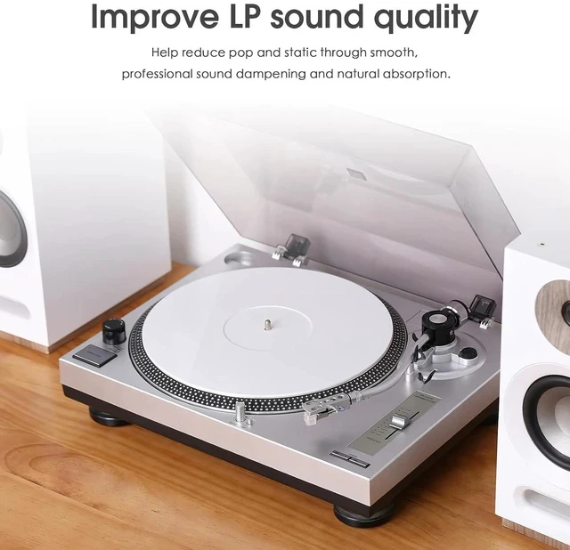 Alt view image 3 of 7 - Turntable Slip Mat Anti Static Silicone/Cork Slipmat for Vinyl Record Player (Acrylic)