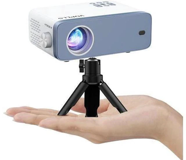 Main image of Mini Projector, VOPLLS 1080P Full HD Supported Video Projector, Portable Outdoor Home Theater Movie Projector, 50% Zoom, Compatible with HDMI, USB, AV, Smartphone/Tablet/Laptop/PC/TV Box