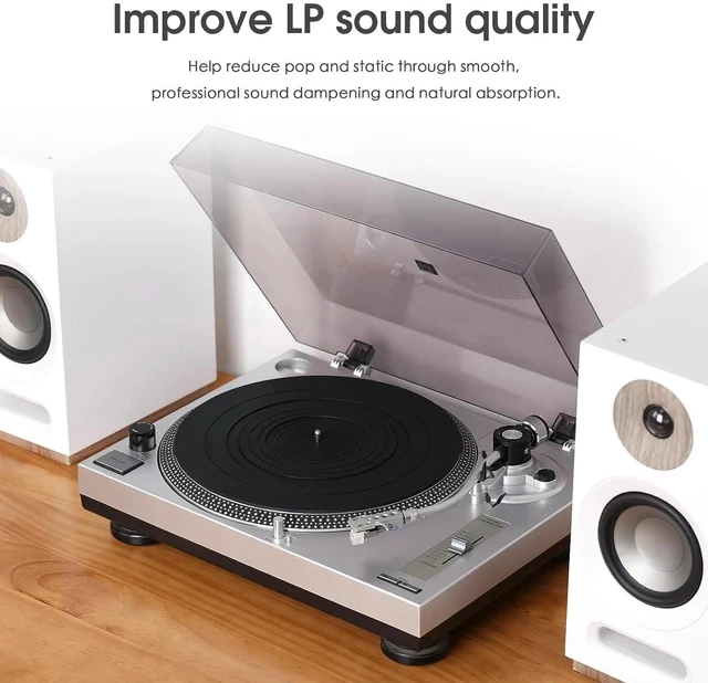 Alt view image 3 of 7 - Turntable Slip Mat Anti Static Silicone/Cork Slipmat for Vinyl Record Player (Silicone Rubber)
