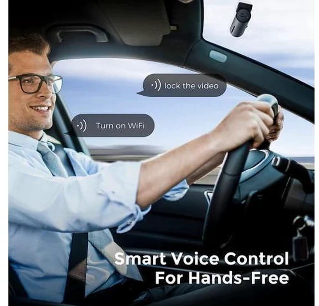 Alt view image 3 of 7 - M300 Car Dash Cam, WiFi and Voice Control Smart Dash Camera,1296P Mini Dashboard Camera 1080P Drive Recorder, Built-in G-Sensor, Super Night Vision, Loop Recording