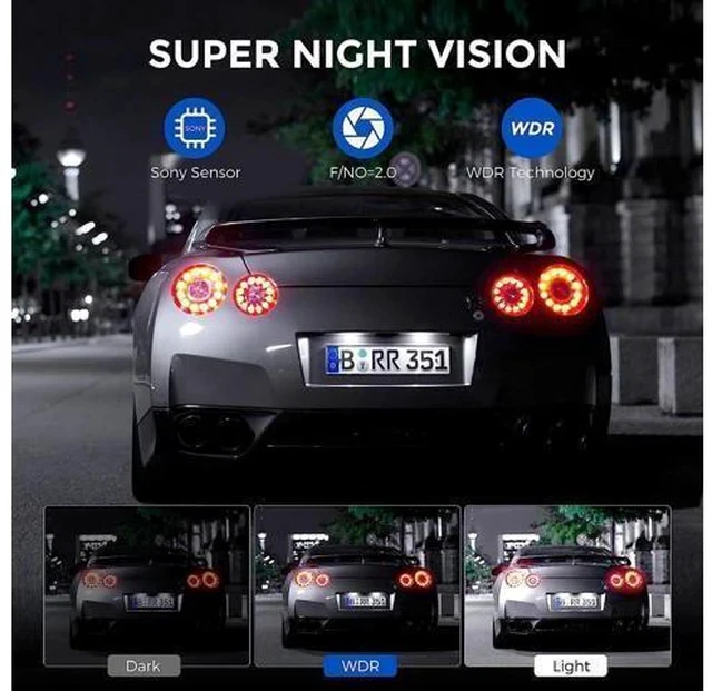 Alt view image 5 of 7 - M300 Car Dash Cam, WiFi and Voice Control Smart Dash Camera,1296P Mini Dashboard Camera 1080P Drive Recorder, Built-in G-Sensor, Super Night Vision, Loop Recording