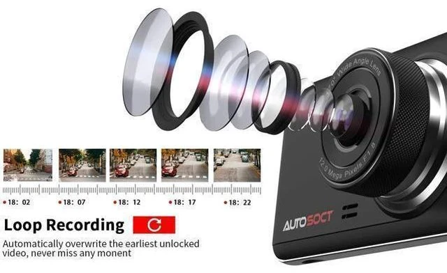 Alt view image 2 of 7 - Dual Dash Cam 4.0 Inch LCD Screen 1080P FHD Front and Rear Camera, Car Driving Recorder with IR Sensor Night Vision, Motion Detection, G-Sensor, 170°Wide Angle and Parking Monitor