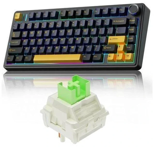Main image of AULA F75 Wireless Mechanical Keyboard, Gasket Hot Swappable Custom Keyboard + LEOBOG Reaper Switches