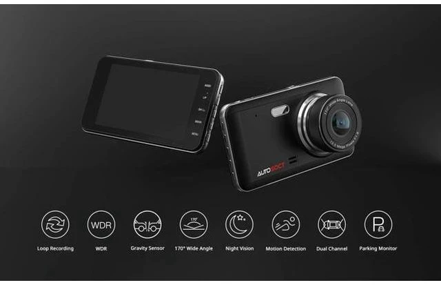 Alt view image 3 of 7 - Dual Dash Cam 4.0 Inch LCD Screen 1080P FHD Front and Rear Camera, Car Driving Recorder with IR Sensor Night Vision, Motion Detection, G-Sensor, 170°Wide Angle and Parking Monitor