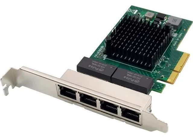 Alt view image 2 of 7 - Quad-Port PCIe Gigabit Ethernet Server Adapter with NetXtreme? BCM5719 Chipset PCI Express 1000M Network LAN Card for Windows Server Linux Ubuntu VMware (BCM5719-4P)