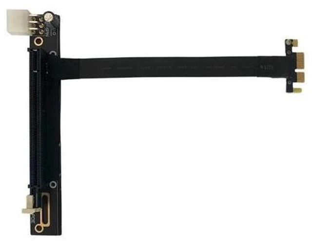 Main image of PCIE 3.0 X1 to X16 90 Degree Graphics Card Extension Cable 6P 4P Power Supply 8G/BPS for Motherboards Multiple GPU AI Server PC(6P Port)(20cm)