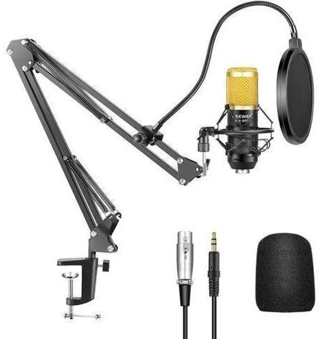 Main image of Neewer Professional Studio Broadcasting Recording Condenser Microphone & NW- 35 Adjustable Recording Microphone Suspension Scissor Arm Stand with Shock Mount and Mounting Clamp Kit