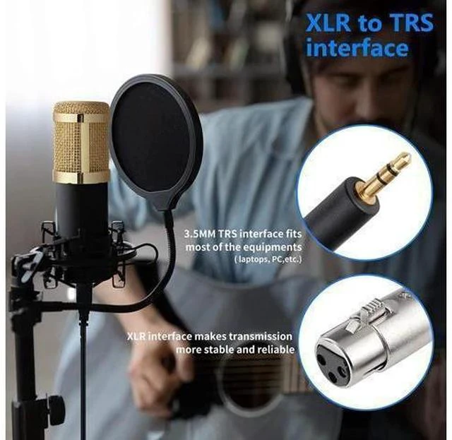Alt view image 7 of 7 - Neewer Professional Studio Broadcasting Recording Condenser Microphone & NW- 35 Adjustable Recording Microphone Suspension Scissor Arm Stand with Shock Mount and Mounting Clamp Kit