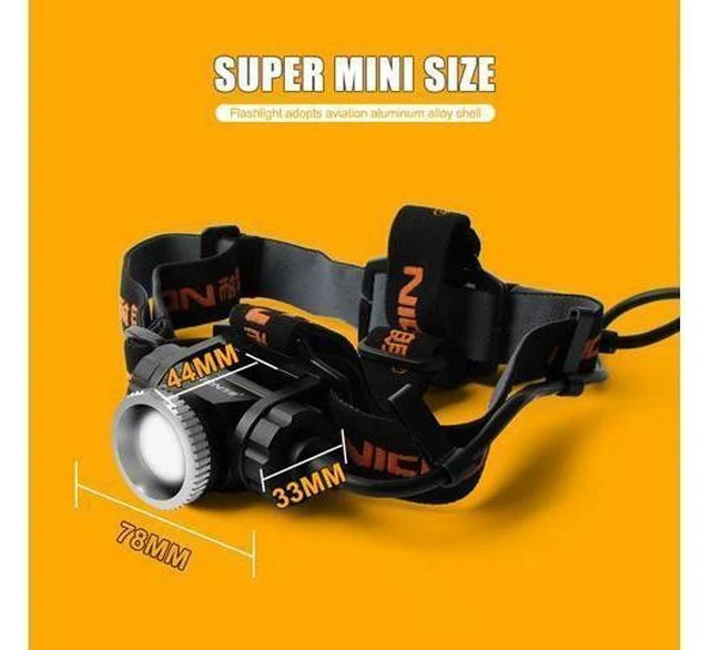 Alt view image 5 of 7 - NICRON Rechargeable Headlamp H30F 9W Super High Brightness Focus LED Zoomable rechargeable 18 650 Flashlight Light Portable Waterproof IPX8 900LM Headlamp USB Torch Lantern H30F