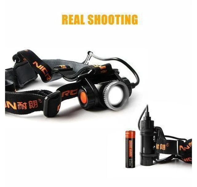 Alt view image 6 of 7 - NICRON Rechargeable Headlamp H30F 9W Super High Brightness Focus LED Zoomable rechargeable 18 650 Flashlight Light Portable Waterproof IPX8 900LM Headlamp USB Torch Lantern H30F