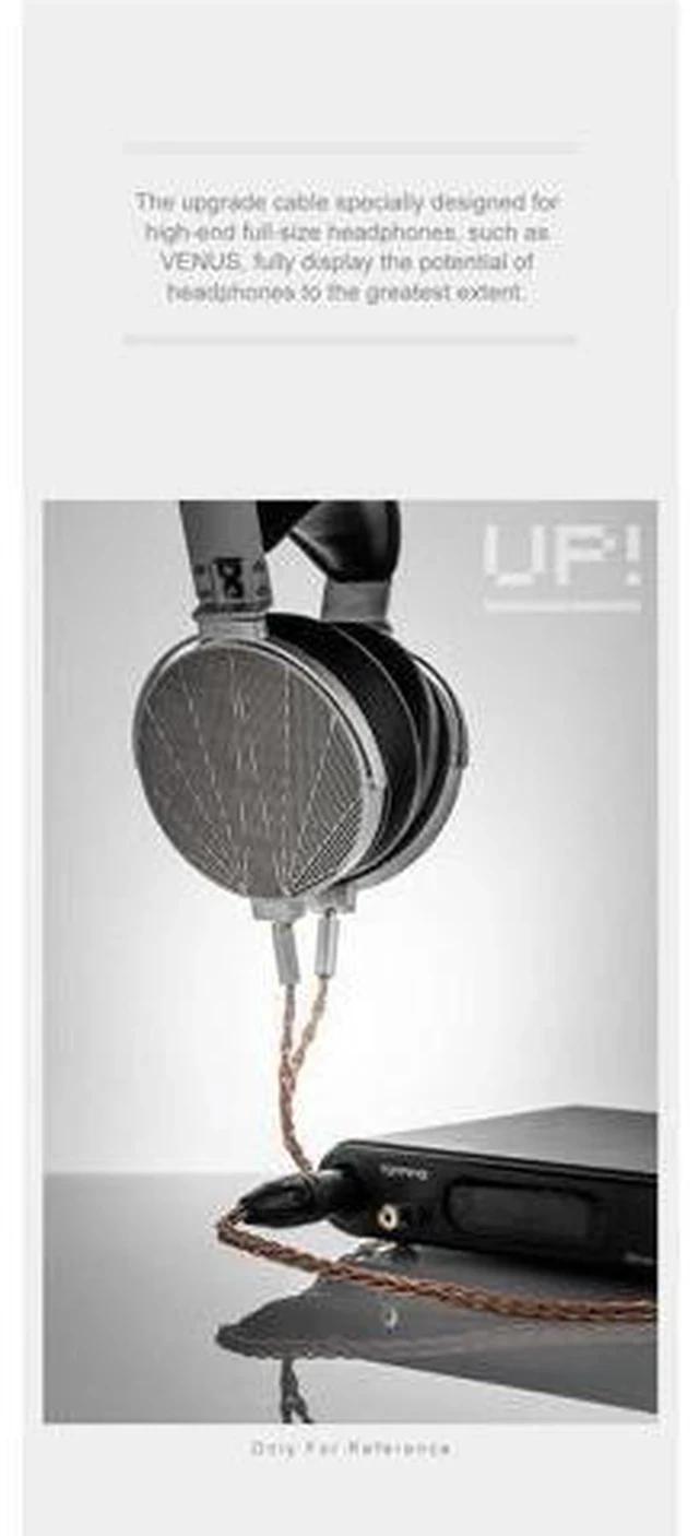 Alt view image 3 of 7 - UP Earphone Upgrade Cable 4Pin XLR to 4.4mm/4Pin XLR to 6.35mm Adapter Dual 3.5mm to 4.4mm XLR Headphone Cable (Headphone Cable+Adapter (4Pin XLR to 6.35mm,30cm))