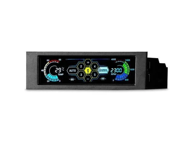 Alt view image 4 of 4 - 2019 New Hot CPU Cooler Drive Bay PC Speed Controller LCD Front Panel for Desktop CPU Fan Cooler Desktop Fan Controller