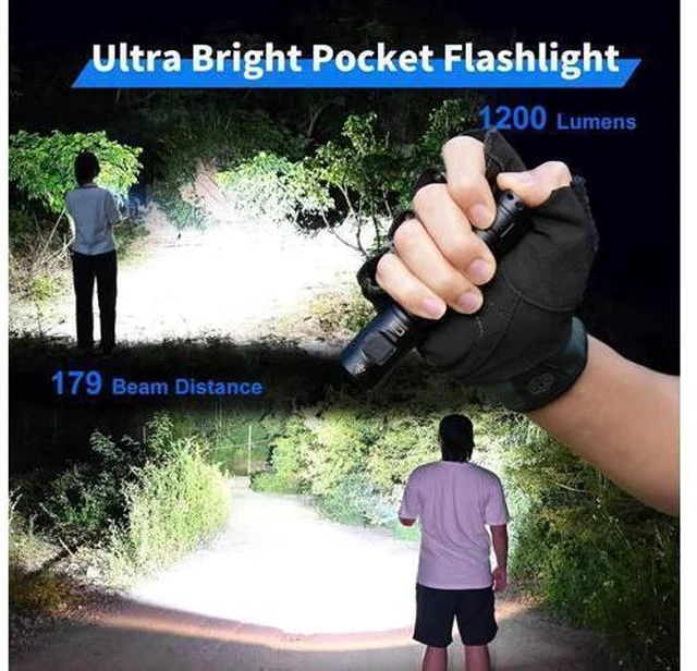 Alt view image 2 of 7 - WUBEN C3 Flashlight 1200 High Lumens Rechargeable Flashlights 6 Modes Super Bright IP68 LED Tactical Flashlight for Camping, Home, Emergency, Rescue, Hunting, Inspection, Repair, Tool Gifts for Men