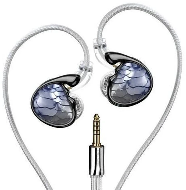 Alt view image 3 of 7 - Mermaid Professional-Leve Acoustic Tuning in-Ear Headphone 10mm Glass Diaphragm Dual Magnetic Dynamic Driver Earphone (Purple(4.4 mm Cable))