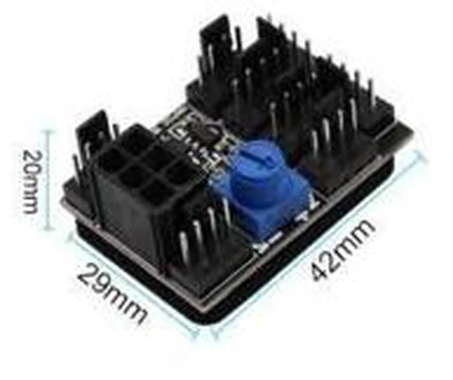 Alt view image 4 of 4 - High Power Fan PWM hub Speed Controller Chassis Fan PWM Hub Speed Controller