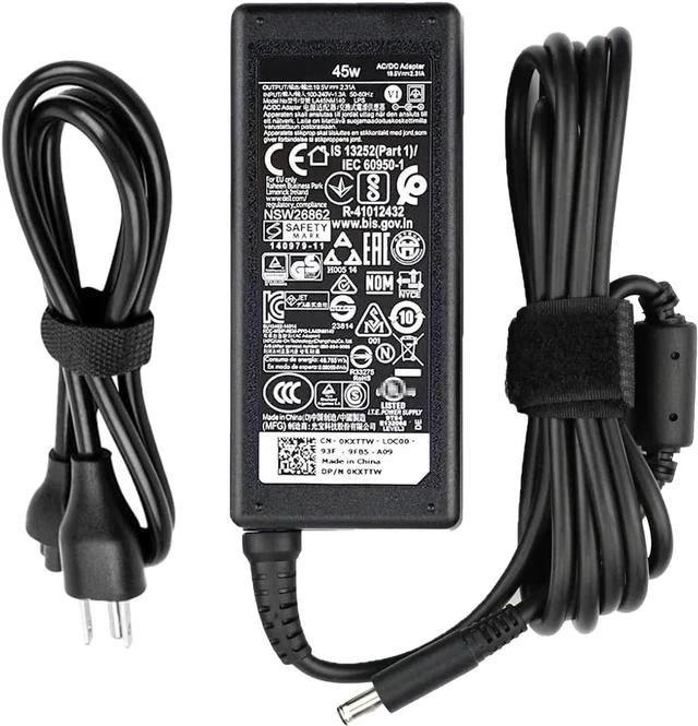 Main image of 45W Round Tip Laptop Charger Fit for Inspiron 13 14 15 3000 5000 7000 Series 15-3552 3555 3558 3565 3567 5551 5552 5555 5558 5559 DA45NM140 LA45NM140 19.5V 2.31A AC Adapter Power Cord