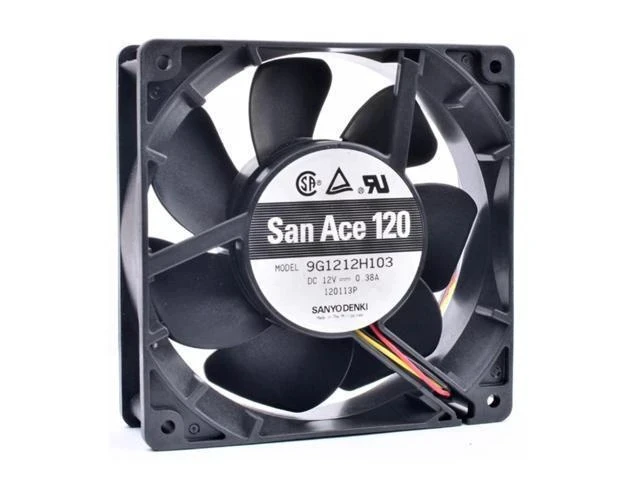 Alt view image 3 of 3 - 9G1212H103 12cm 120x120x38mm 12V 0.38A 12038 large air volume cabinet cooling fan