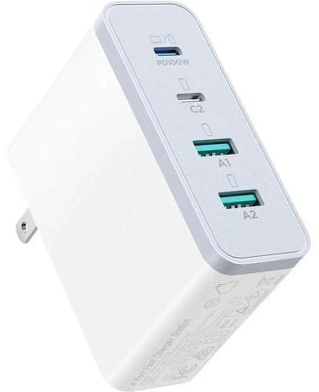 Main image of MacBook Pro Charger-Exclusive PD3.0 PPS 100W USB C Charger Block 120W GaN Fast Charger for MacBook Pro/Air iPhone Galaxy iPad Pro-White