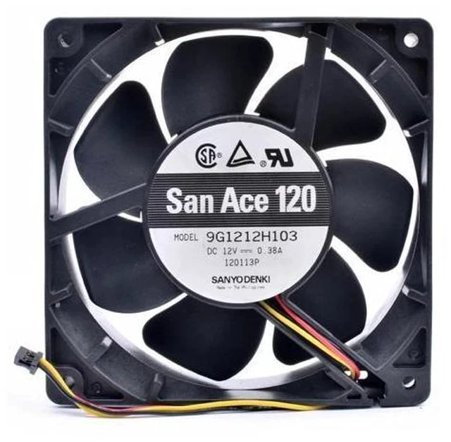Alt view image 4 of 7 - 9G1212H103 12cm 120x120x38mm 12V 0.38A 12038 large air volume cabinet cooling fan