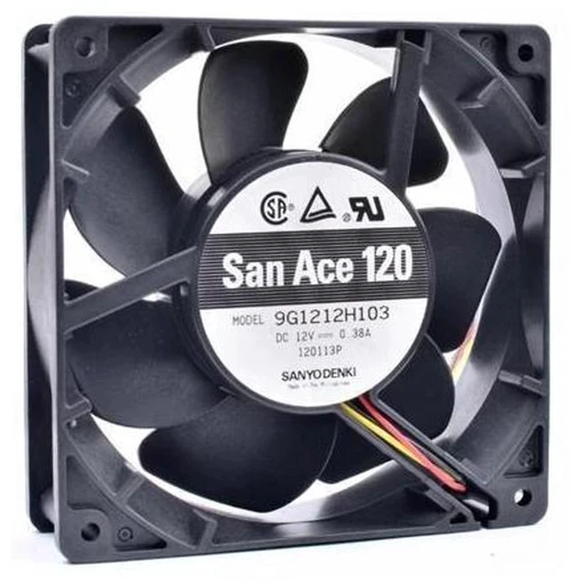Alt view image 5 of 7 - 9G1212H103 12cm 120x120x38mm 12V 0.38A 12038 large air volume cabinet cooling fan