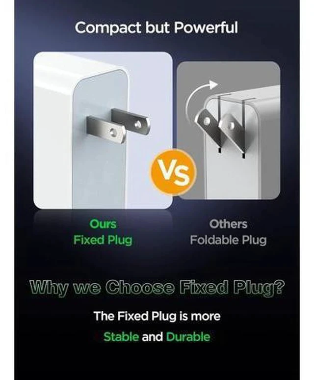 Alt view image 7 of 7 - MacBook Pro Charger-Exclusive PD3.0 PPS 100W USB C Charger Block 120W GaN Fast Charger for MacBook Pro/Air iPhone Galaxy iPad Pro-White
