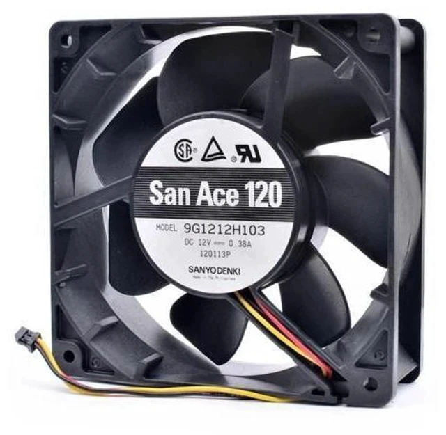 Alt view image 7 of 7 - 9G1212H103 12cm 120x120x38mm 12V 0.38A 12038 large air volume cabinet cooling fan