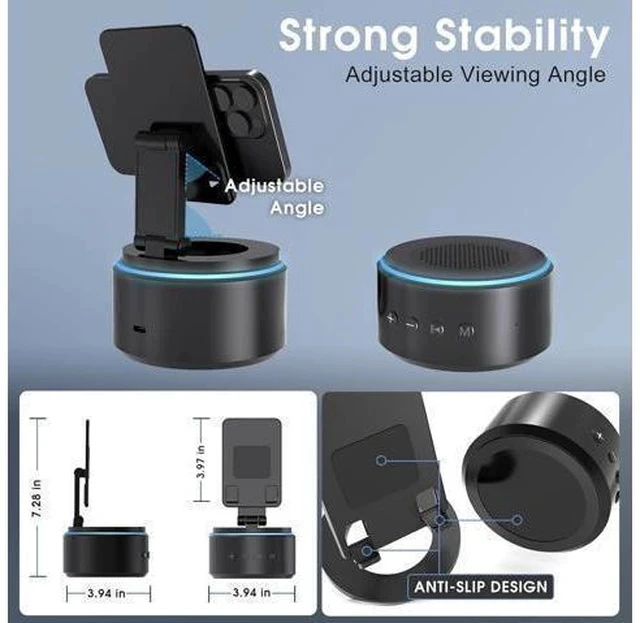 Alt view image 6 of 7 - Detachable Cell Phone Stand with Wireless Bluetooth Speaker, Gifts for Men Dad Husband Birthday from Daughter Son Wife, White Noise Sound Machine, Anniversary Him Gifts, Tech Gadgets for Fathers