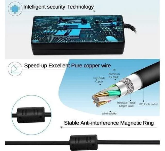 Alt view image 6 of 7 - Universal USB Type C 65W 45W Laptop Charger Compatible with Hp chromebook Sony Computer Charger Fast Charging Type C AC Adapter Power Cord Supply