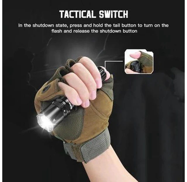 Alt view image 5 of 7 - Wurkkos TD03 LED Tactical Flashlight Rechargeable,1800 Lumens IP68 Waterproof EDC Flashlight With Tail Rotary Switch One Click Strobe Flashlight Longest Range 1158 Feet,Emergency LED Flashlight(5000K)