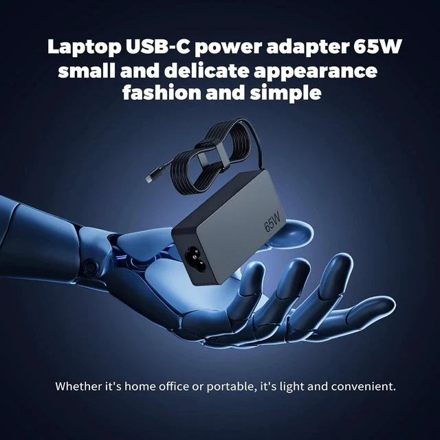 Alt view image 6 of 7 - 65W USB-C Laptop Charger Compatible with Thinkpad T470 T470S T460 E531 E570 E560 L470 L460 L440Yoga/Chromebook C330 S330 100e 300e AC Adapter Power Cord