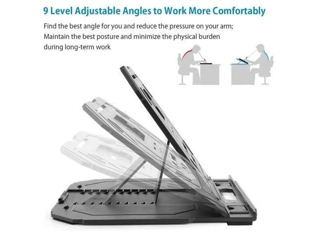 Alt view image 5 of 6 - Drawing Tablet Stand, Laptop Stand, Foldable Stand for Tablet Display, 9 Levels Adjustable Angles,for 12-17 Inch Tablet