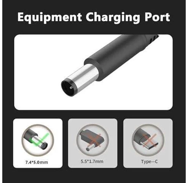 Alt view image 2 of 7 - 180W Laptop Charger Compatible with Dell G7 15 17 7588 7590 7790 G5 15 5515 5587 5590 G3 15 3579 17 3779 Precision 7670 7770 AC Adapter for Gaming Laptops 19.5V 9.23A 7.4mm Power Cord