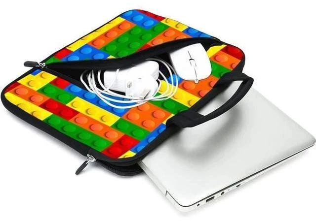 Alt view image 4 of 7 - Laptop Sleeve 11.6-12.2 Chromebook Case Ultrabook Case Notebook Sleeve PC Messenger Bag Tablet Case Neoprene Handle Sleeve for Men Women (Puzzle)