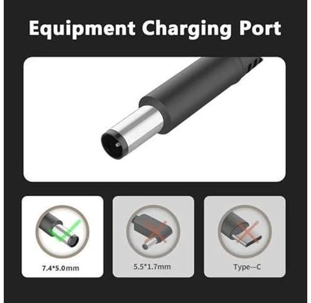Alt view image 7 of 7 - 180W Laptop Charger Compatible with Dell G7 15 17 7588 7590 7790 G5 15 5515 5587 5590 G3 15 3579 17 3779 Precision 7670 7770 AC Adapter for Gaming Laptops 19.5V 9.23A 7.4mm Power Cord