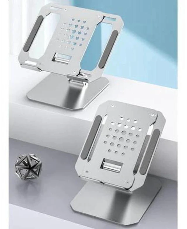Alt view image 3 of 7 - Two Levels Width Adjustable Tablet Stand Aluminum Laptop Stand Height Adjustment iPad Stand for iPad MacBook Tablet Accessories