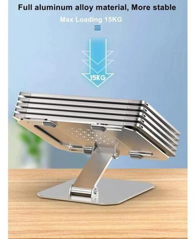 Alt view image 5 of 7 - Two Levels Width Adjustable Tablet Stand Aluminum Laptop Stand Height Adjustment iPad Stand for iPad MacBook Tablet Accessories
