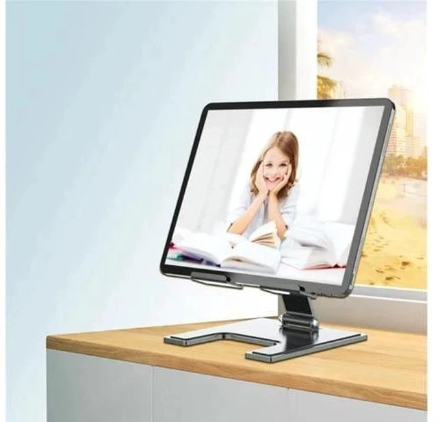 Alt view image 3 of 7 - Physowell Tablet Stand Holder Adjustable Tablet Stand for Desk Portable Monitors Stand Tablet Holder Travel Holder for Tablets