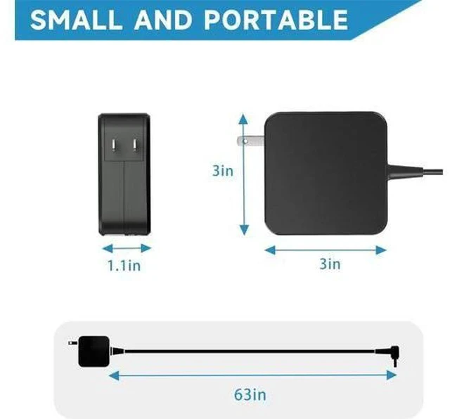 Alt view image 3 of 7 - 65W 45W Laptop Charger Compatible with Vivobook 14 15 17 Flip 14 15 S13 S14 S15 19V/3.42A AC Adapter Compatible with Go 12 14 15 X515 X515J X515E X515M X515JP X515MA Power Cord